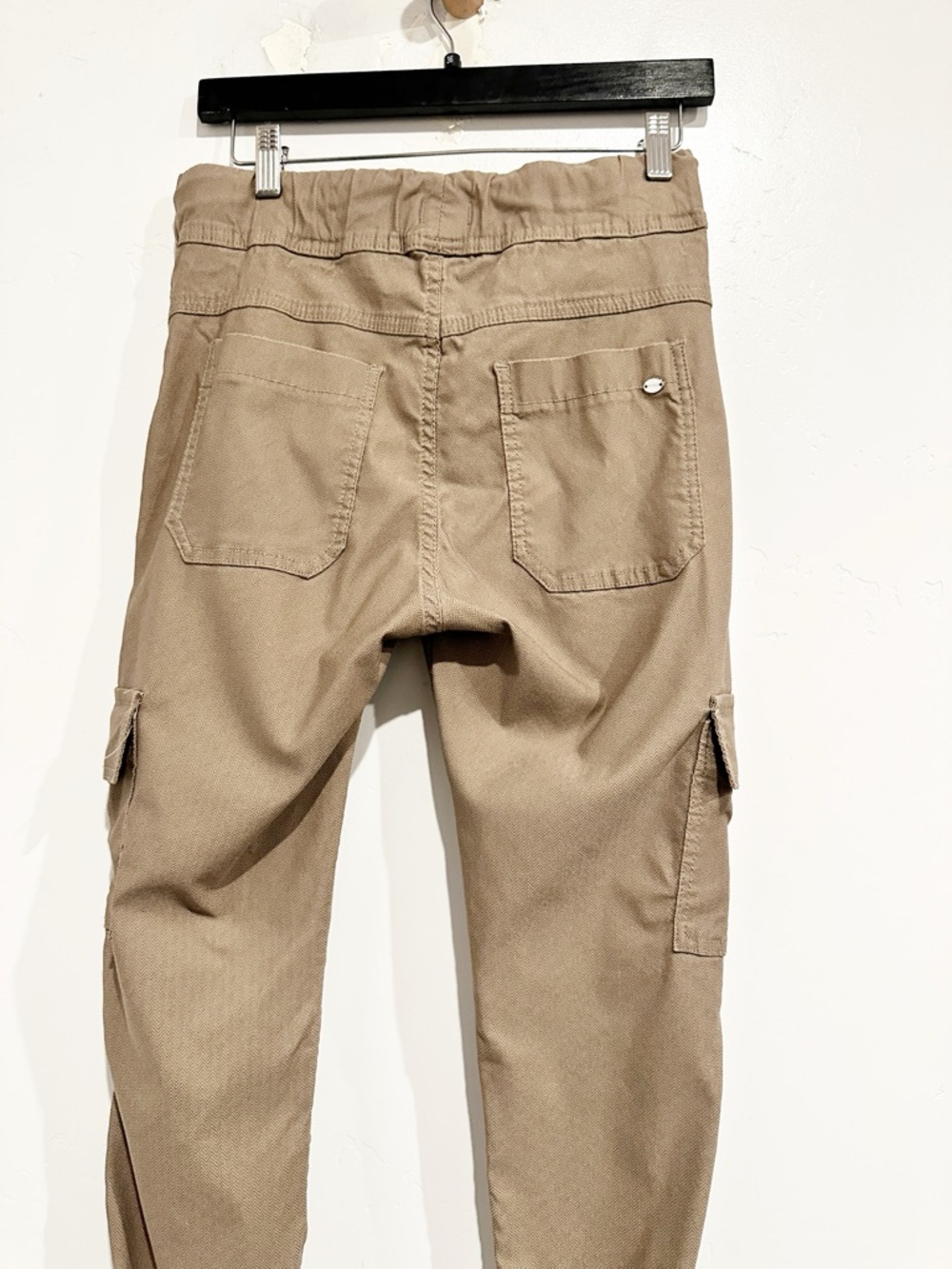Bevy Flog Gaya Cargo Brown Herringbone Joggers Size 24 - Picture 8 of 11